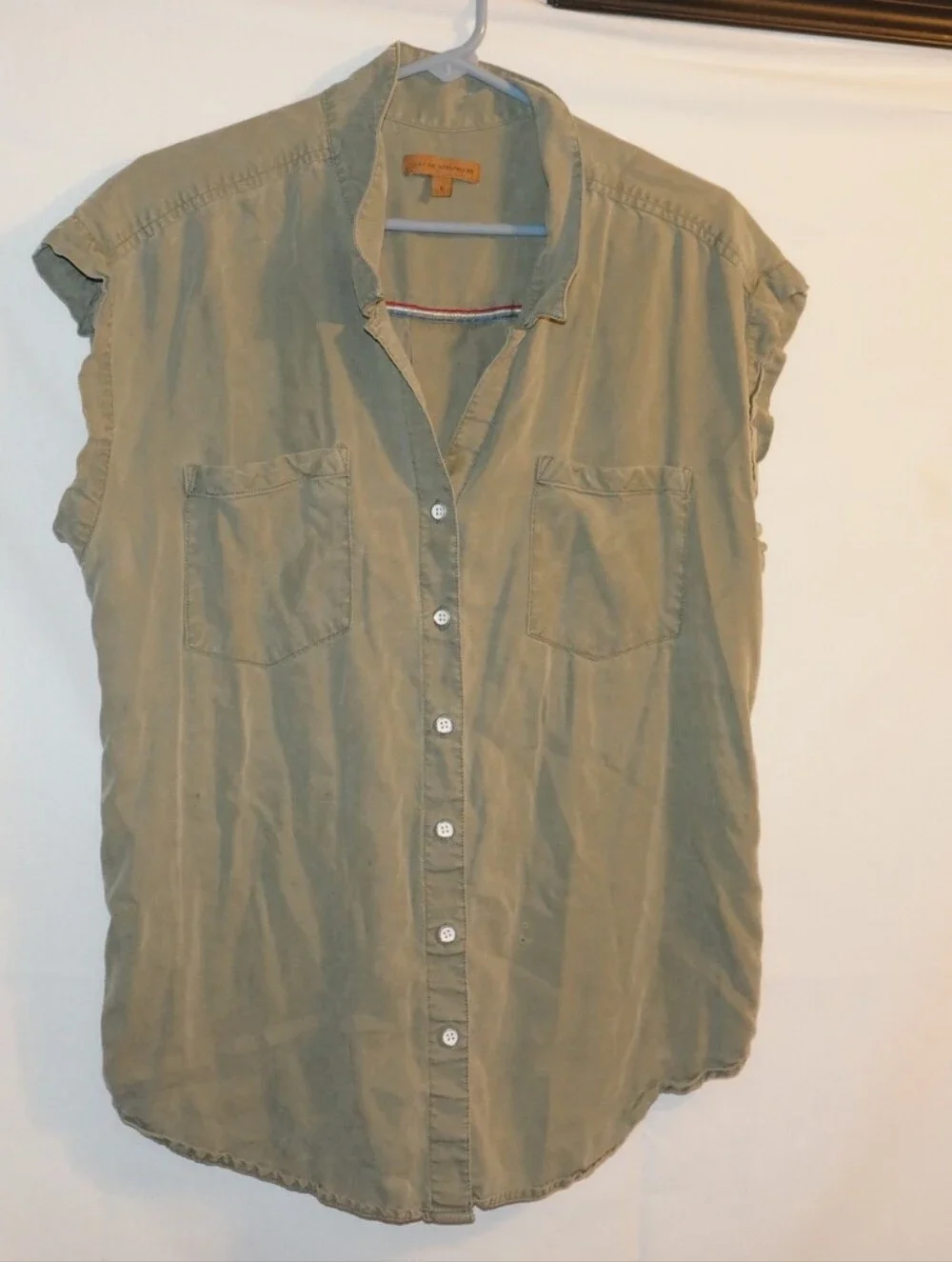 Jach’s Girlfriend Grey Denim Top, Large - Picture 4 of 13